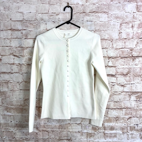 Aritzia Wilfred Shelly Cardigan - Wonder Yarn in Light Birch Size Large NEW - Picture 4 of 8